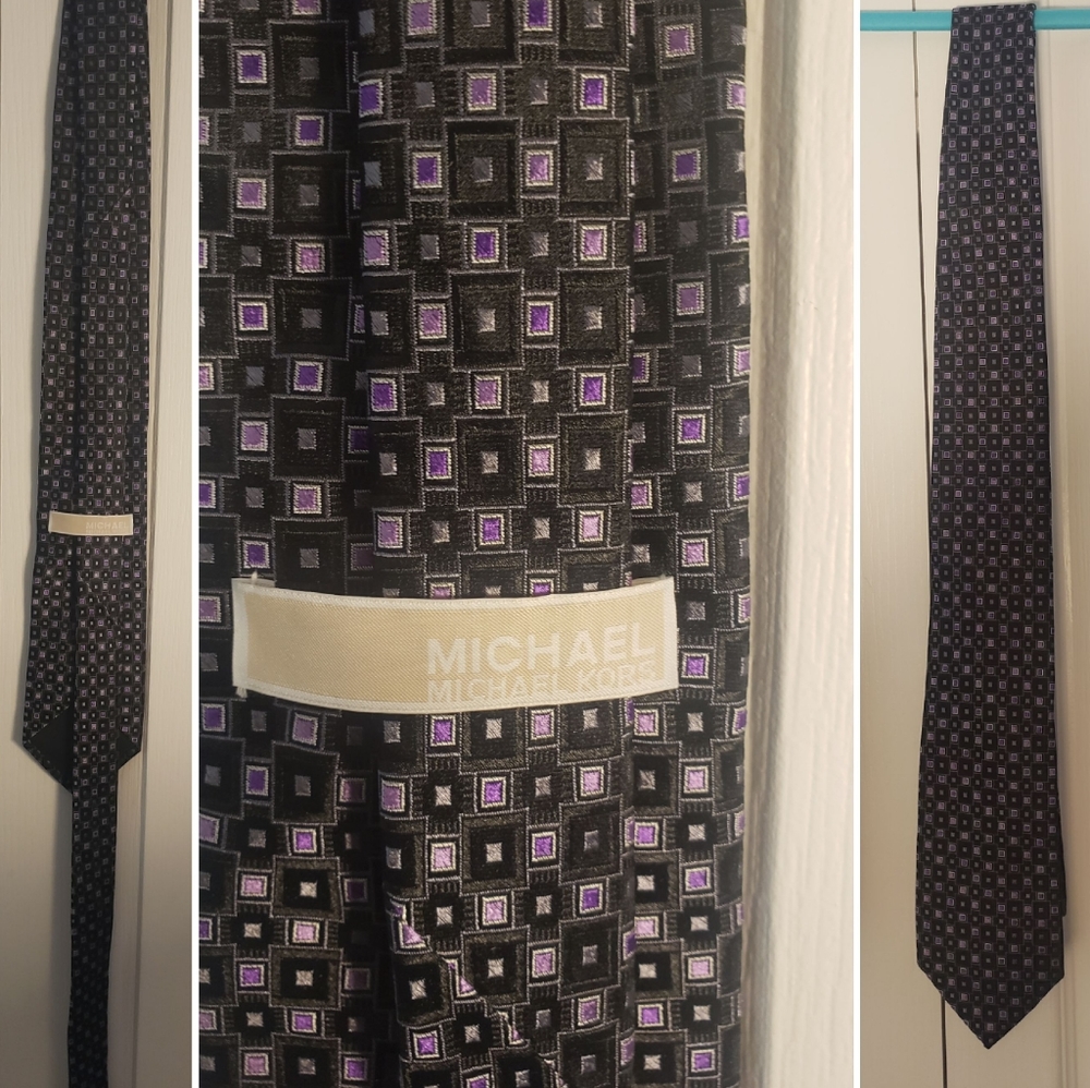 MICHAEL KORS tie purple black